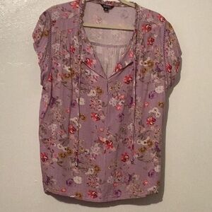 BUFFALO David Bitton Viscose Short Sleeve tunic size XL Pit to Pit 24.5 inches